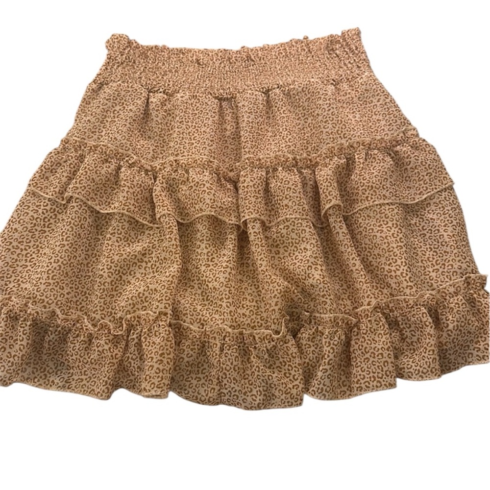 Altar’d State Flowy Mini Skirt Sz S - Animal Print/Cheetah